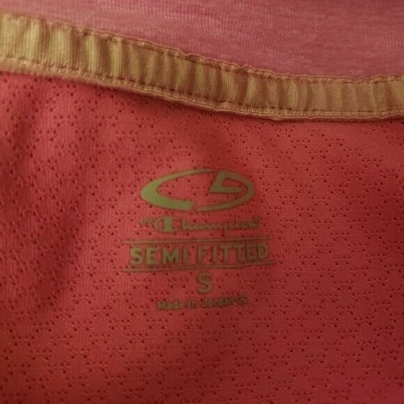 C9 Champion Heather Pink 1/4 Zip Semi Fitted Jacket Long Sleeve Thumb Hole Small - Picture 9 of 10